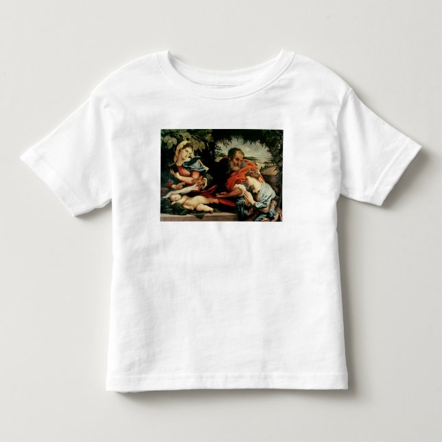 T-shirts A família santamente com St. Catherine de (Frente)