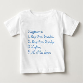 T-shirts A felicidade é avó e vovô (do azul)