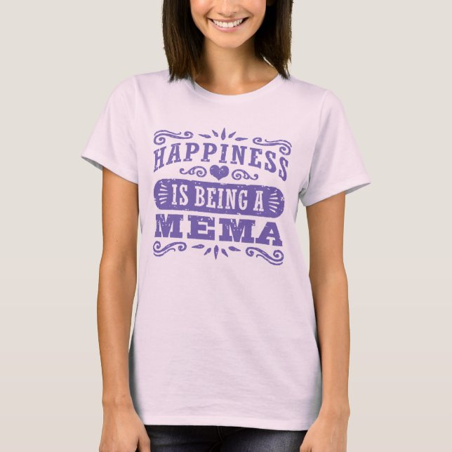 T-shirts A Felicidade É Um Mema (Frente)