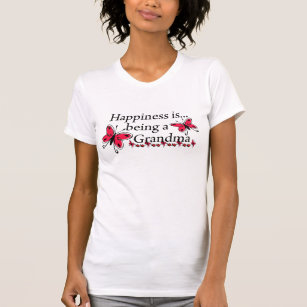 T-shirts A felicidade está sendo uma BORBOLETA da avó