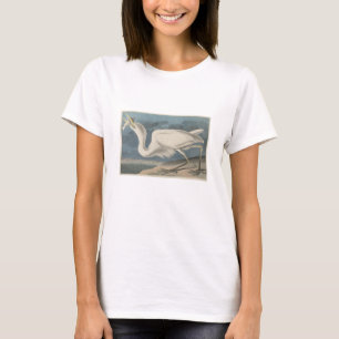 T-shirts A garça-real de grande branco