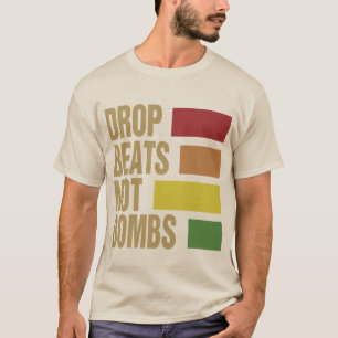 T-shirts A gota bate não bombas
