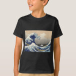 T-shirts A grande onda fora de Kanagawa<br><div class="desc">Por Katsushika Hokusai</div>