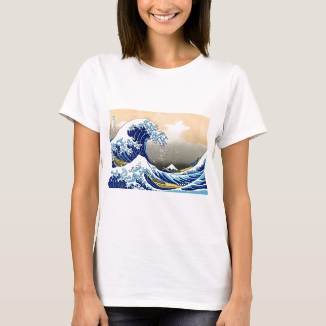 T-shirts A grande onda - Hokusai (Frente)