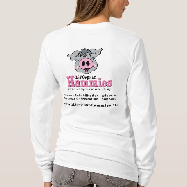 T-shirts A Hammie Logotipo Hoodie da senhora (Verso)