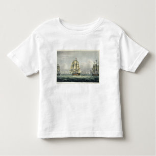 T-shirts A HMS Victory que navega para a linha francesa