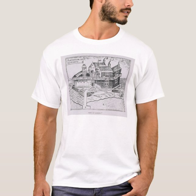 T-shirts A ideia de Champlain de Quebeque (Frente)