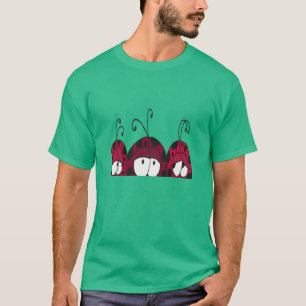 T-shirts A ilustração dos Três Amigos Ladybug