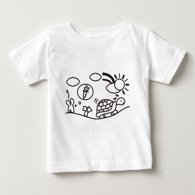 T-shirts A lebre e a tartaruga (Frente)
