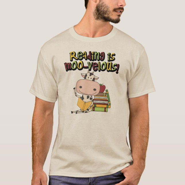 T-shirts A leitura é MOO-velous (Frente)