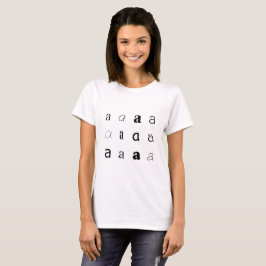T-shirts A letra A