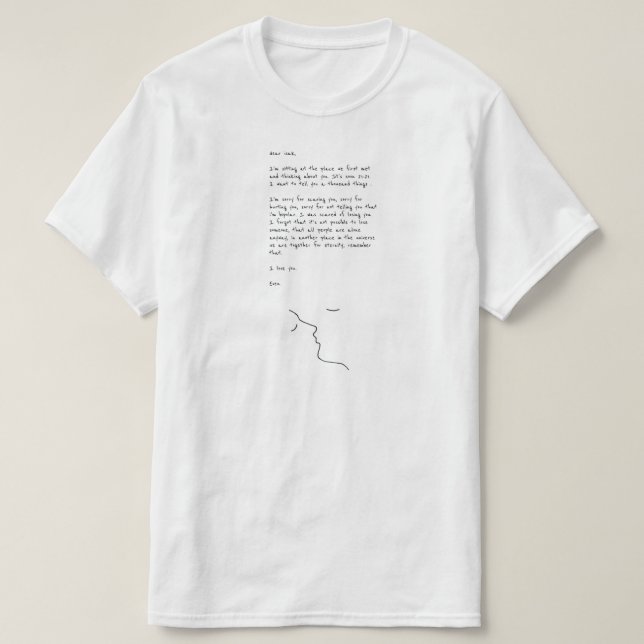 T-shirts A Letter From Even (Frente do Design)