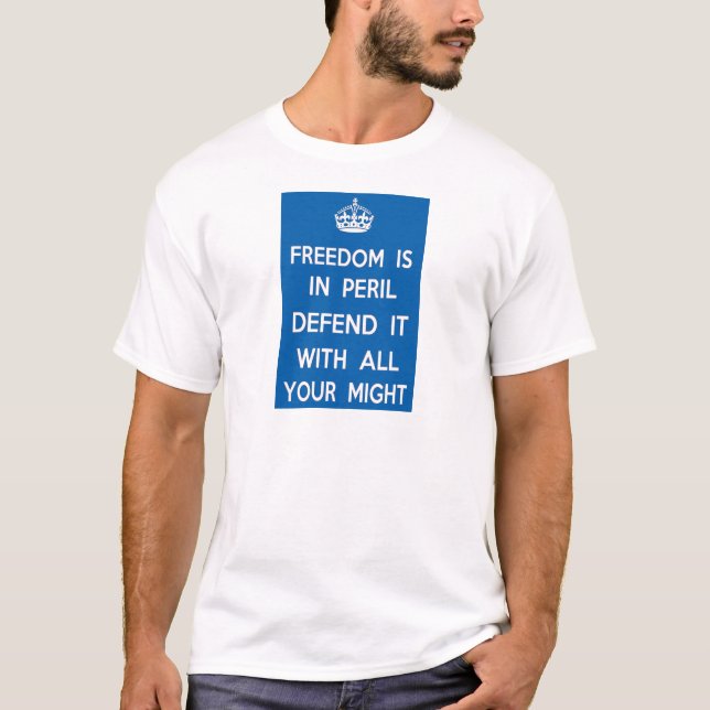 T-shirts A liberdade está no perigo (Frente)