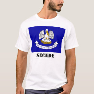 T-shirts a louisiana-pelicano-bandeira, SECEDE