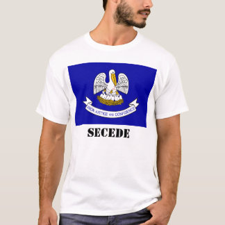 T-shirts a louisiana-pelicano-bandeira, SECEDE