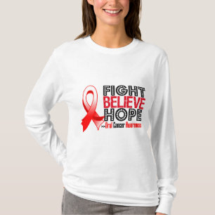 T-shirts A luta acredita a esperança - cancer oral