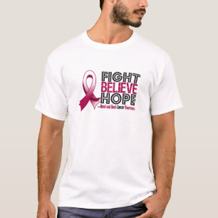 T-shirts A luta acredita a esperança - o cancer principal 