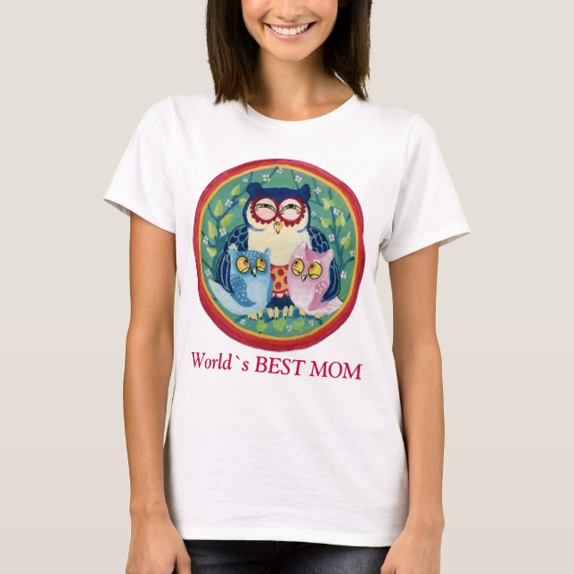 T-shirts A mãe coruja a melhor mãe (Frente)