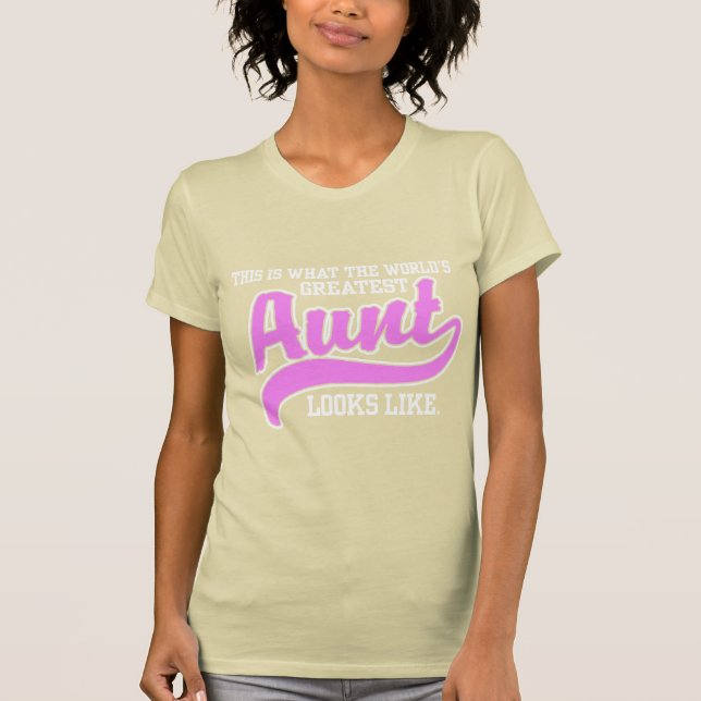 T-shirts A maior tia do mundo (Frente)