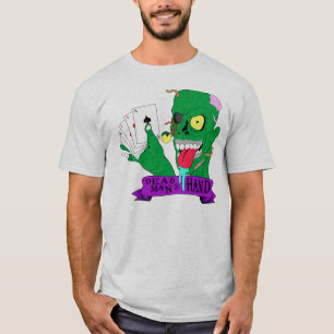 T-shirts A mão do homem inoperante