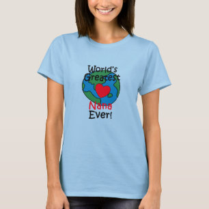 T-shirts A Melhor Nana do Mundo Coração