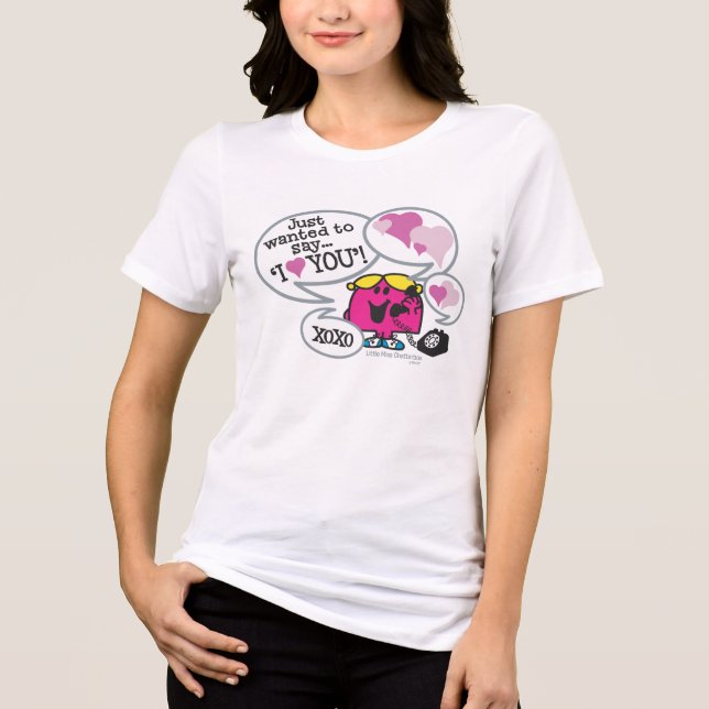 T-shirts A Menina Chatterbox Diz Que Te Amo (Frente)