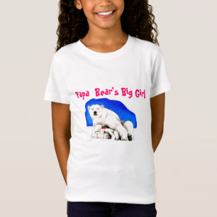 T-shirts A menina grande do urso da papá