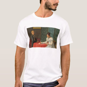 T-shirts A mulher escrevendo uma letra
