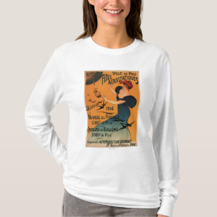 T-shirts A mulher Vermelho-Dirigida espera o poster dos