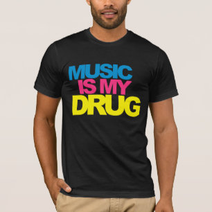 T-shirts A música é minha droga