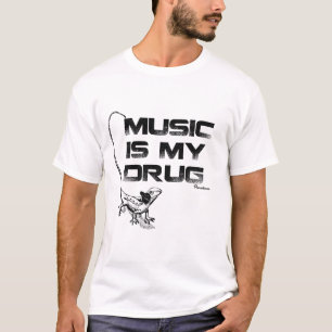 T-shirts A música é minha droga