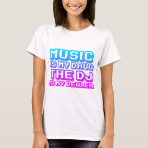 T-shirts A música é minha droga - negociante do