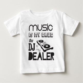 T-shirts A música é minha droga. O DJ é o negociante