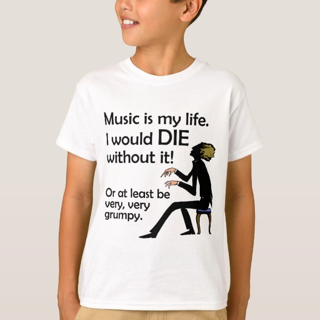 T-shirts A música é minha vida (Frente)
