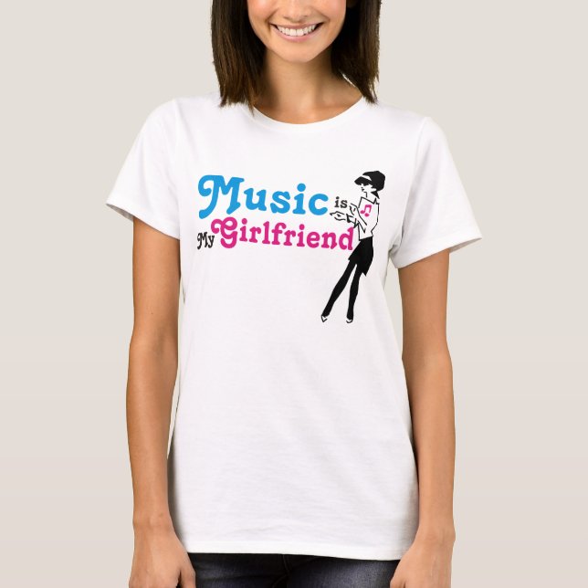 T-shirts A música é o meu Namorada (Frente)