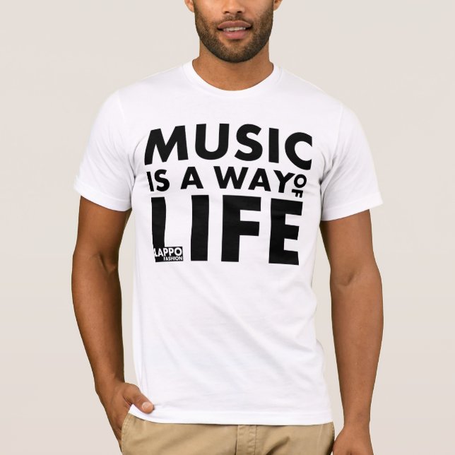 T-shirts A música é um modo de vida (Frente)