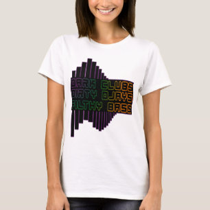 T-shirts A obscuridade bate o CLUBE baixo sujo sujo DJ de