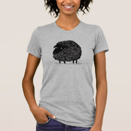 T-shirts A ovelha negra | Cartoon de Ovinos Cute Wooly | LE
