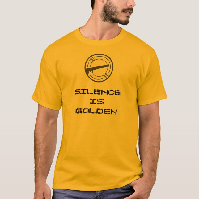 T-shirts "A palavra é de prata e o silêncio é de ouro" T da (Frente)