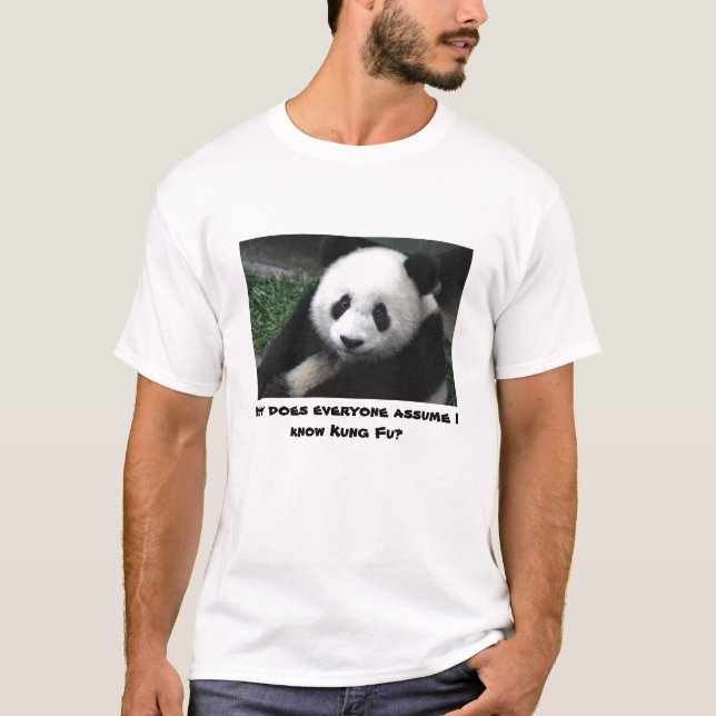 T-shirts A panda não conhece Kung Fu (Frente)