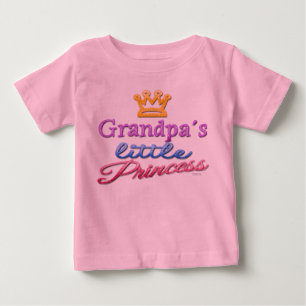 T-shirts A Pequena Princesa Bebê Toddler do Vovô