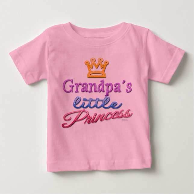 T-shirts A Pequena Princesa Bebê Toddler do Vovô (Frente)
