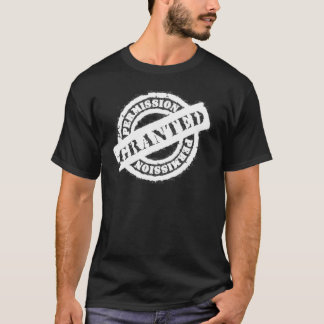 T-shirts a permissão do selo concedeu o branco