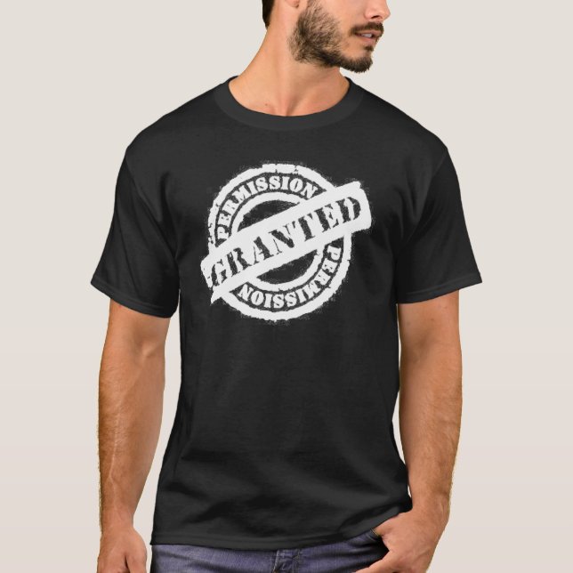 T-shirts a permissão do selo concedeu o branco (Frente)