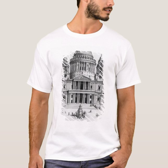 T-shirts A perspectiva ocidental da catedral de St Paul (Frente)
