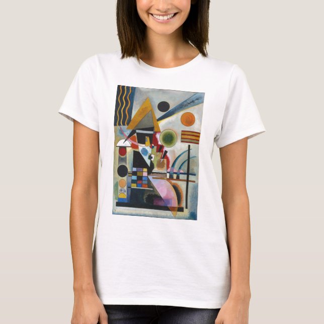 T-shirts A pintura Abstrato de Kandinsky (Frente)