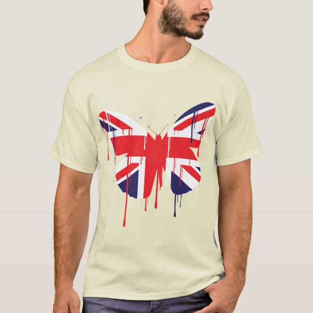 T-shirts A pintura da borboleta funciona miúdos (Frente)