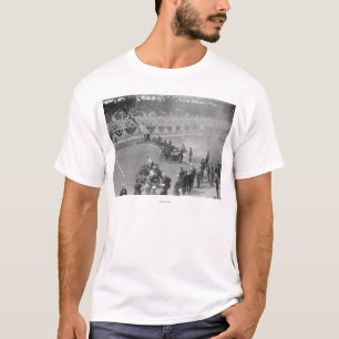 T-shirts A polícia mostra -- Começo da raça da motocicle