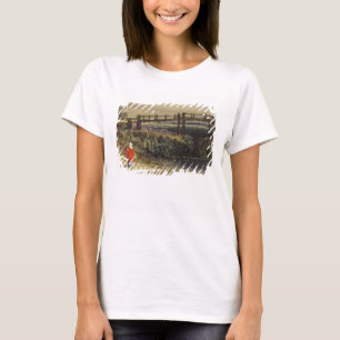 T-shirts A ponte de futebol (Paisagem com Cloak Vermelho) (