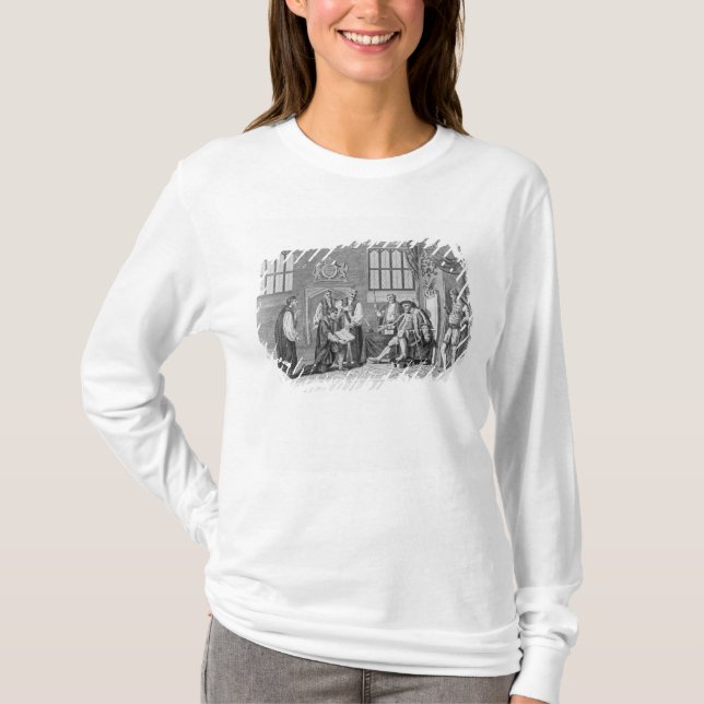 T-shirts A primeira tradução inglesa da bíblia (Frente)